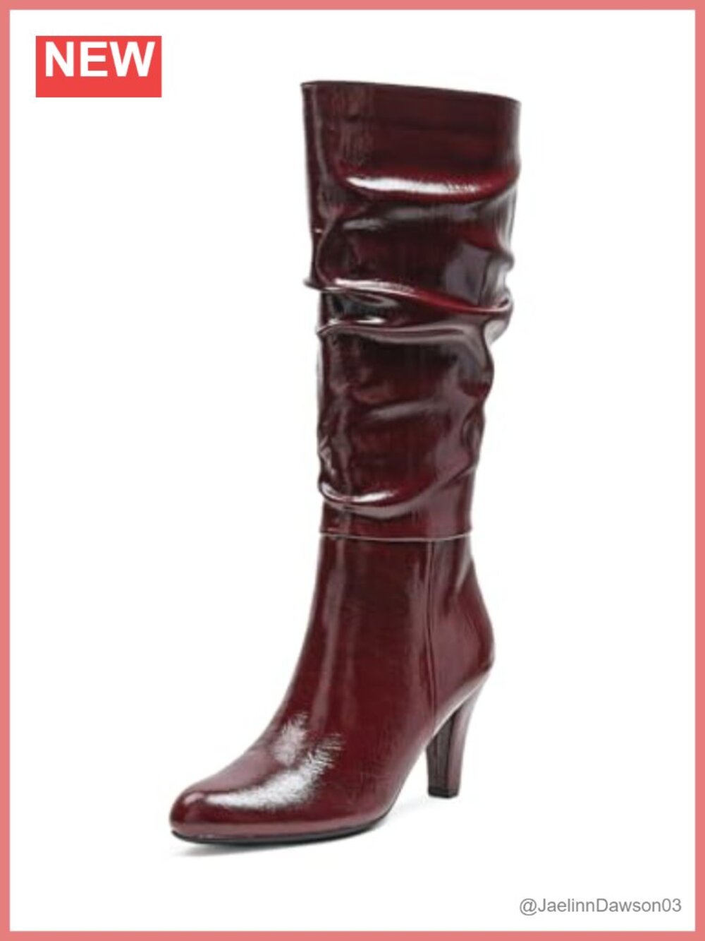 Knee High Boots Women Stylish High Heel Pointed Toe Side Zipper Fall Winter